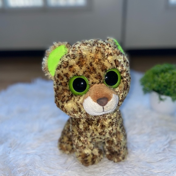 - TY BEANIE BOOS  SPECKLES APPROX 9" LEOPARD plush stuff animal‎ collection - Picture 2 of 6